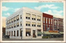 1930s PAINESVILLE, Ohio Postcard Cleveland Trust Co. BANK Street View - Curteich picture
