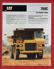 CAT 769C OFF-HIGHWAY TRUCK 14 PAGE BROCHURE 10/92 picture