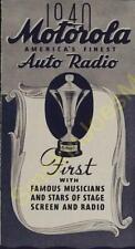 Vintage Advertisement 1940 Motorola America's Finest Auto Radio Catalog picture