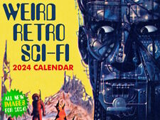 Weird Retro Sci-Fi Sci Fi 2024 Monthly Calender SciFi Wall Calendar  picture