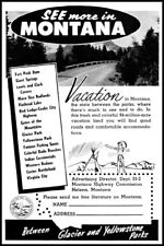 1958 Montana vascation Helena highway commission travel Photo Print Ad  ads21 picture