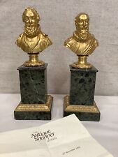 Vtg 🌟 French bronze bust Pair Of Henri IV & Sully, Heavy On Marble Bookends picture