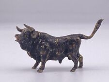 Beautiful Antique Austrian Vienna Cold Painted Bronze Bull picture