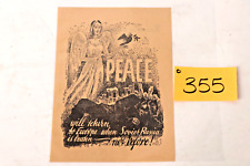 RARE WW2 Pro German Anti Communist Propaganda Flyer picture