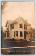 Postcard IA RPPC Tipton Residence Chas Carl Boulevard Cedar County Real Photo D1 picture