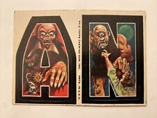 Vintage 1974 Topps  A  N  Monster Initial Sticker Trading Card picture