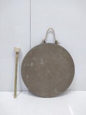 Halloween Sale Original Brass Metal Round Plate Old Vintage Gong Bell -  Mallet picture