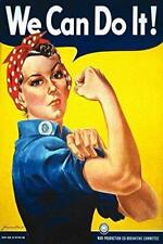 Rosie The Riveter We Can Do It Rally Poster 24x36 US WW2 Womans Power Wall Art picture