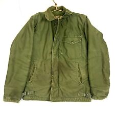 Vintage Military A-2 Cold Weather Jacket Size Small Green Vietnam Era 60s 70s picture