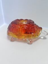 Vintage LE Smith Rare Glass Amberina Turtle Fairy Lamp Light Candle Votive 2 pc picture