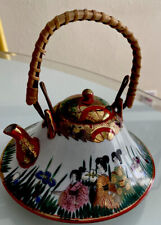 Miniature Moriage Japanese Geisha Teapot Sake Water Dropper (No Handle) Signed picture