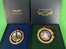 Pair of St. Paul's Cathedral Christmas Ornaments 1998 & 2000 Yr Limited Edition picture