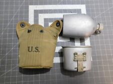 WWI US Military Canteen with Cover & Cup, all 1918 Nice picture