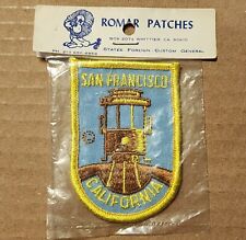 San Francisco CA Patch Vtg Travel Souvenir Romar Patches Cable Car Rare Blue  picture