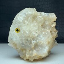 260g Natural Crystal Cluster Quartz, Specimen Stone, Hand-Carved FISH. picture