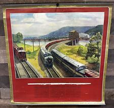 Vintage 1954 Pennsylvania Railroads Calendar “Crossroads Of Commerce” Pittsburgh picture
