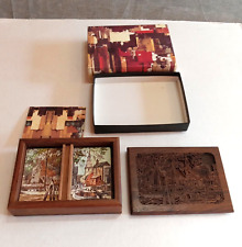 Lionel Barrymore Wood Box Old Red Bank Lazer Cut Wood Boxes Deck Playing Cards picture