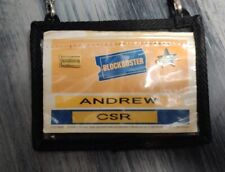 2000’s Blockbuster Video BBV Employee Name Tag, Lanyard, Authentic RARE picture