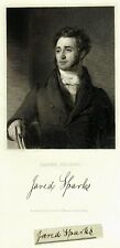 “Harvard President” Jared Sparks Clipped Signature Mounted JG Autographs COA picture