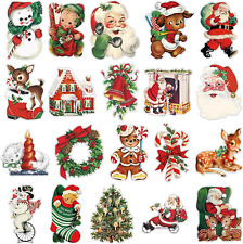 20PCS Vintage Christmas Cutout Home Decoration Santa Claus Snowman Cutout Decor  picture