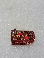 VTG Pennsylvania State Enamel Pin Philadelphia Harrisburg Scranton Pittsburgh picture