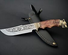 Wild Wolf - Ukrainian Custom Kitchen Hunting Fishing Military Steel Knife Knives picture