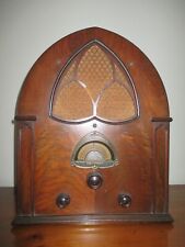 Vintage 1931 Atwater Kent Model 84 Cathedral Tube Radio Light Sound Works picture