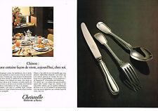 1981 CHRISTOFLE ADVERTISING ADVERTISEMENT table art (2 pages) CHINON picture