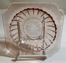 Vtg JEANNETTE -Adam Pink- Depression Glass Square Cereal Bowls. VGC picture