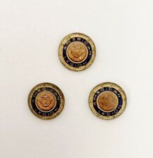 144 Vintage American Legion Glass 12mm. Round Cabochon Plaques - FULL PACK B333 picture