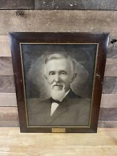 Antique 1917 Wood Framed Portrait Photo George W. Morrison Cashier picture