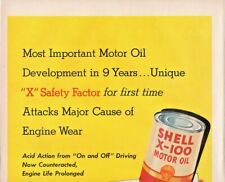 1948 Shell Motor Oil Vintage Print Ad X100 X Safety Factor  picture