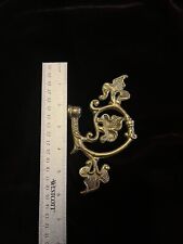 New Old Stock Cast Brass Leaf Lamp Arm Back, 6x3 1/8Fx1/8F (3/8