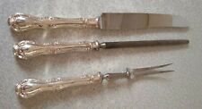 LOVELY ANTIQUE / VINTAGE SILVER PLATED HANDLE  CARVING KNIFE SET MAPPIN & WEBB picture