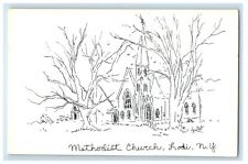 c1910's Methodist Church Sketch Drawing Lodi New York NY Antique Postcard picture