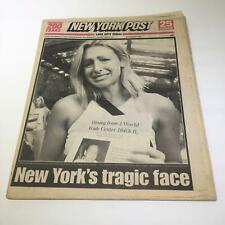 New York Post: Sept 14 2001, New York's Tragic Face picture
