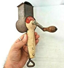 Vintage Old Iron Hand Carved Antique Dry Fruit Crusher/ Hand Grinder Collectible picture