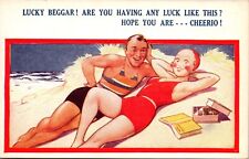 Bamforth Saucy Seaside Vacation Series Risque Couple On Beach P.UN. N-235 picture
