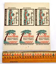 Vintage 1930's Matchbook Cover The Southern Tavern Soda Grill-Cleveland, OH #31 picture