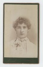 Antique CDV c1870s Beautiful Young Woman With Curly Hair Hurd North Adams, MA picture