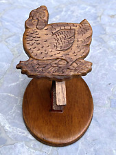 VTG Wooden Chicken Hen Recipe Card Note Holder Retro Country Cottage Style Décor picture