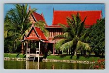 Typical Thai House At Rose Garden Dhonburi Thailand Vintage Postcard picture