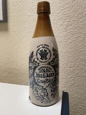 Antique Stoneware Beer Bottle Moerlein's Old Jug Lager Cincinnati, OH 1880s picture