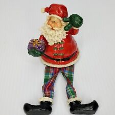 Santa Claus Shelf Sitter Thumbs Christmas Decor Plaid 9