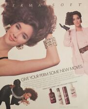 Hair Perma Soft Permed   1988 Ad Ephemera Print  Art Original Advertisement picture