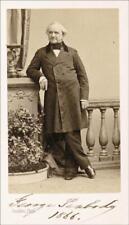 GEORGE PEABODY - PHOTOGRAPH MOUNT SIGNED 1866 picture