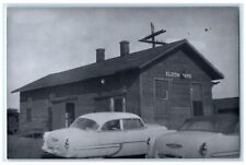 c1962 Eldon Yard Iowa Vintage Railroad Train Depot Station RPPC Photo Postcard picture