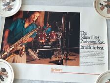 Vtg Selmer Saxaphone Advertising Poster 15x22 picture