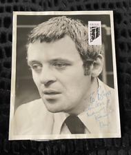 Sir ANTHONY HOPKINS Signed Original RARE+ early B&W Vintage Photo JSA (COA) ICON picture