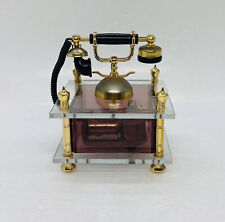 Rare Laurel Rotary Phone Style Musical Box 4” Acrylic Clear Art Decor Japan 25 picture